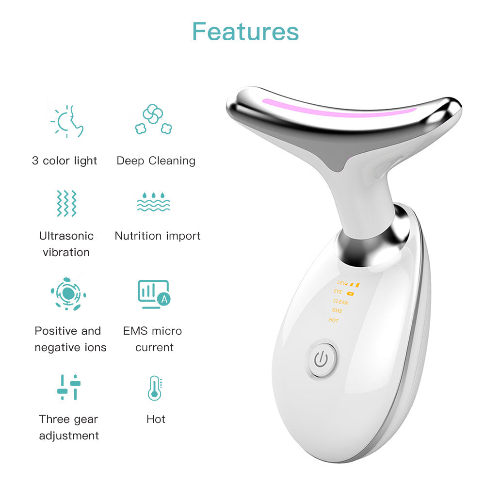 Enhance Product Title: BioGlow Neck and Face Skin Tightening Massager - Anti-Aging Beauty Tool