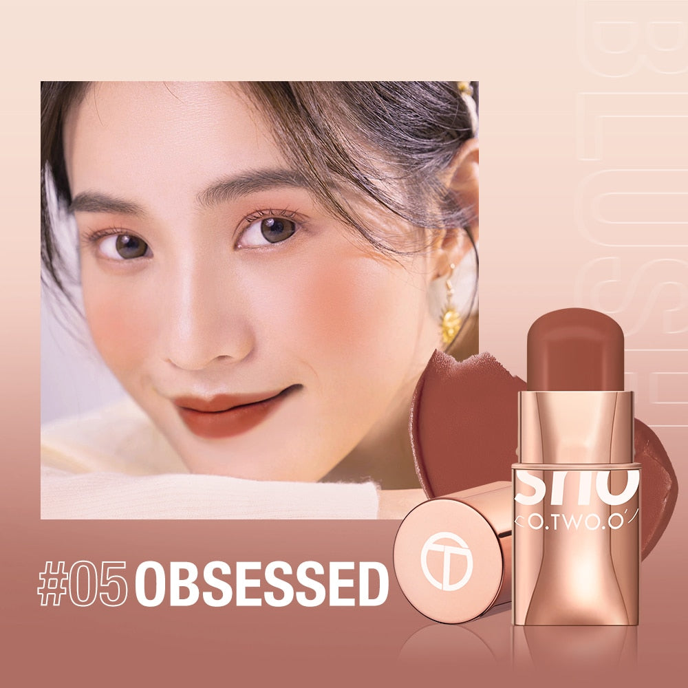 O.TWO.O Lipstick Blush Stick 3-in-1 Eyes Cheek and Lip Tint Waterproof Lightweight Cream Multi Stick Makeup