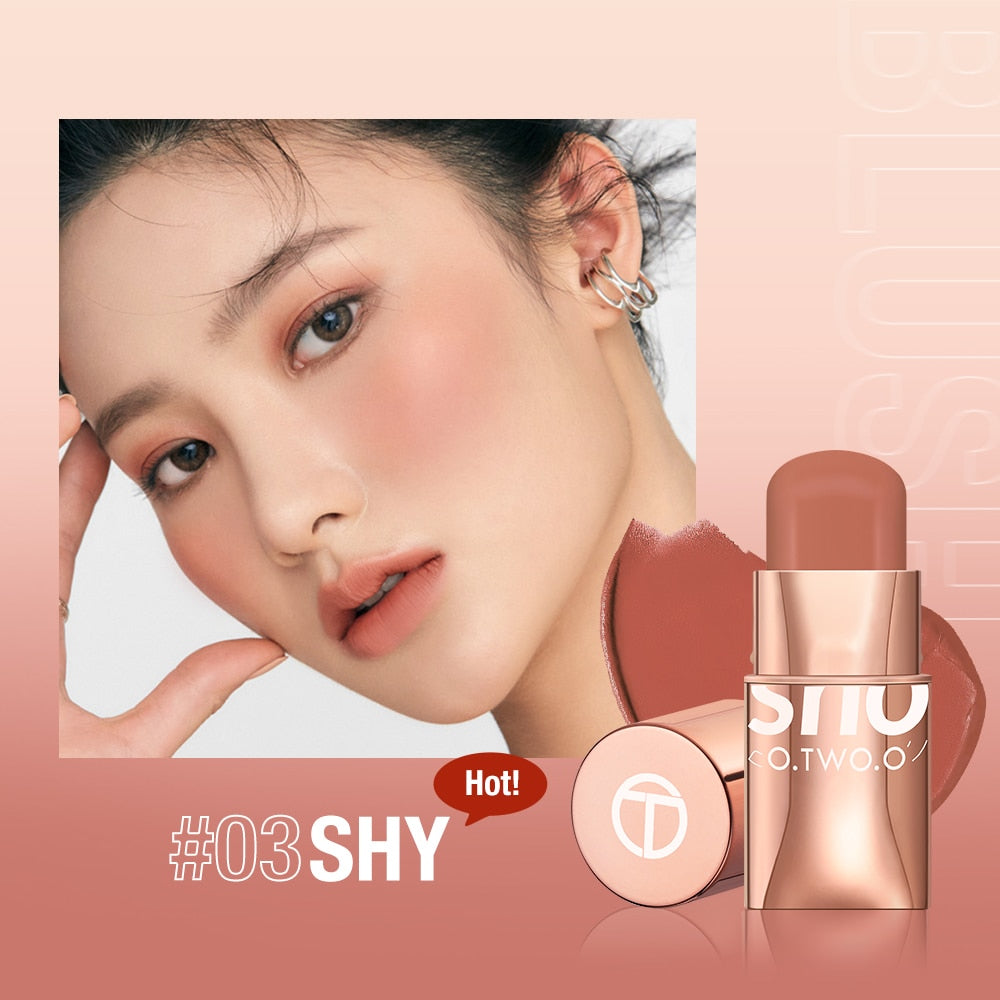 O.TWO.O Lipstick Blush Stick 3-in-1 Eyes Cheek and Lip Tint Waterproof Lightweight Cream Multi Stick Makeup