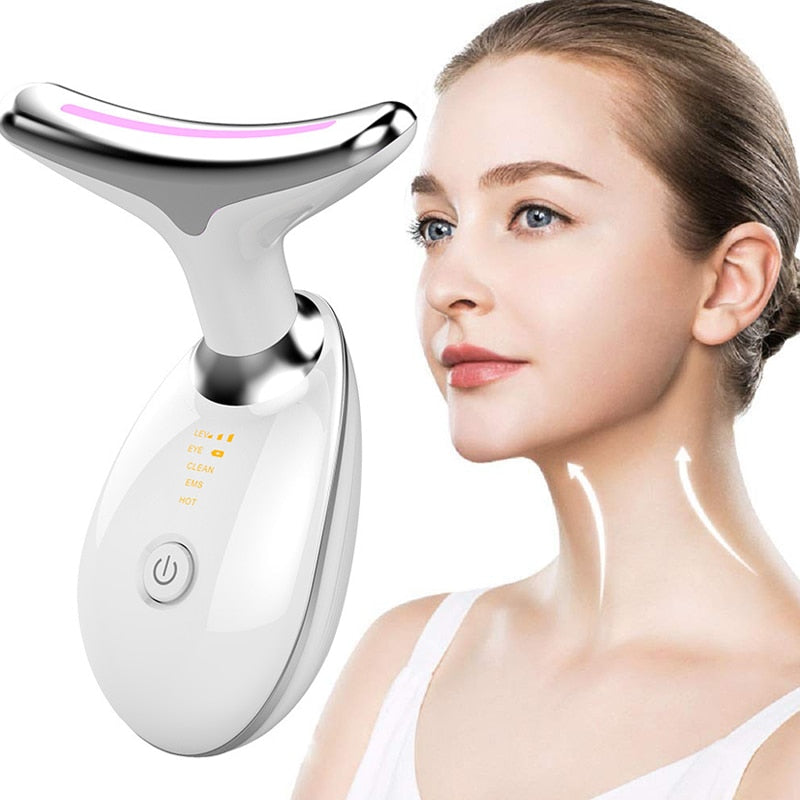 Enhance Product Title: BioGlow Neck and Face Skin Tightening Massager - Anti-Aging Beauty Tool